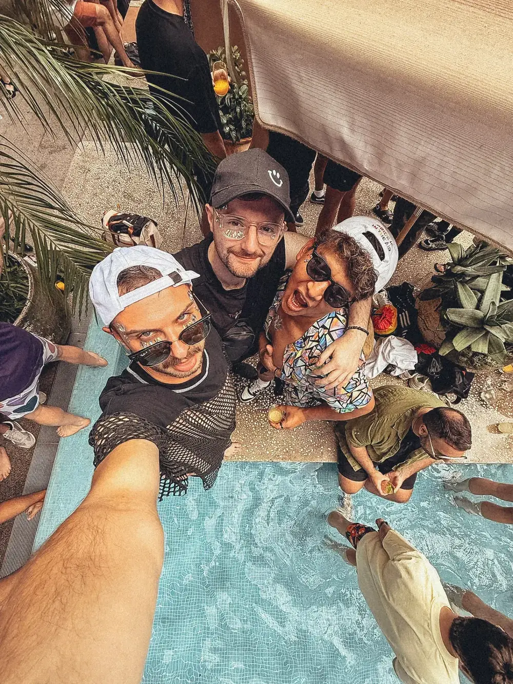 Gay Social Club members together at a pool party