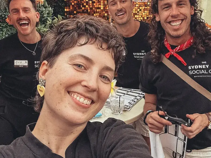 Club hosts together at an event