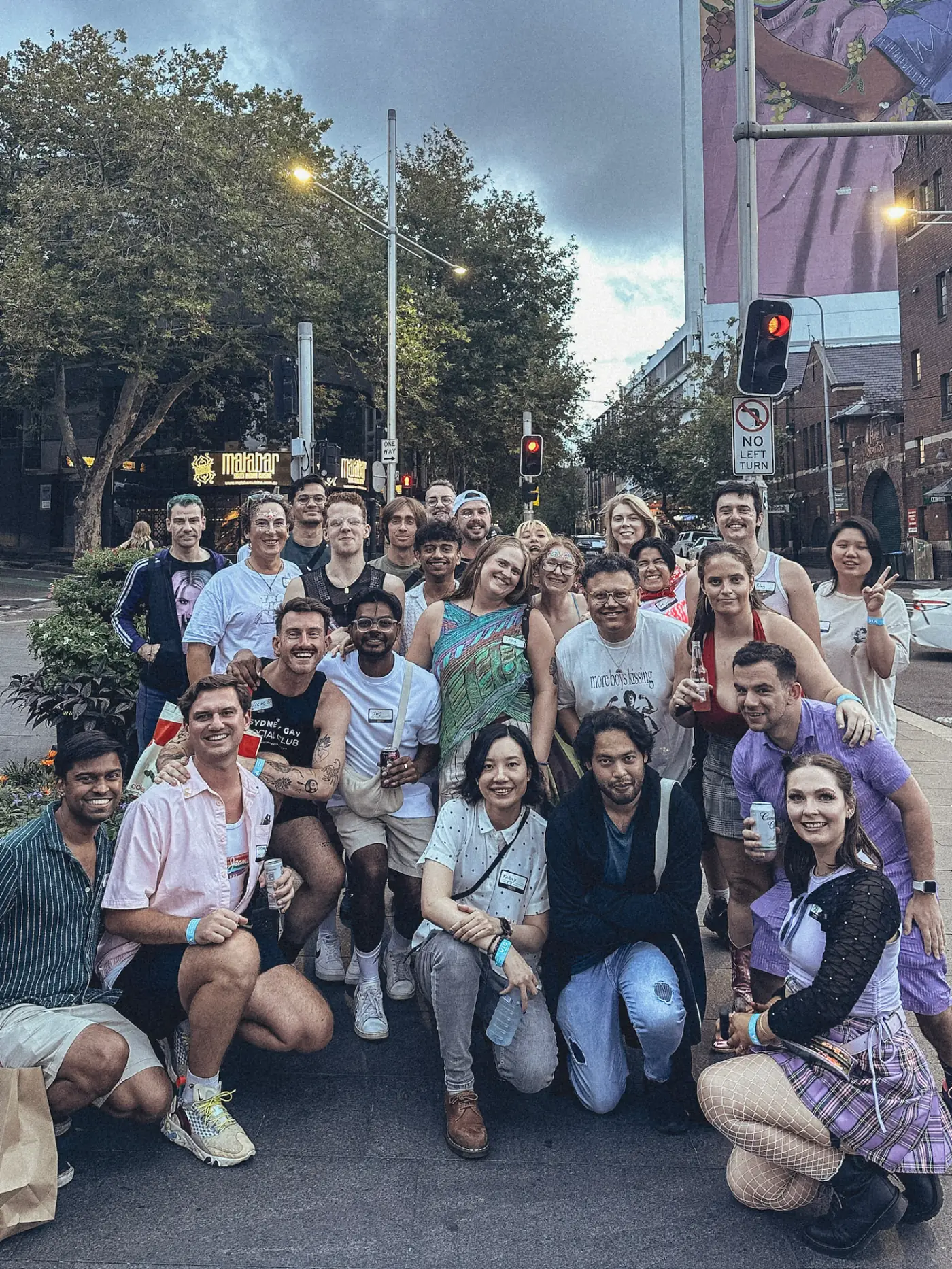 A large group of Gay Social Club members after an event